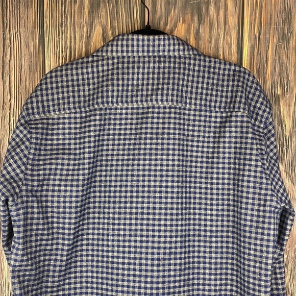 Men’s Joseph Abboud 💯 Cotton Non-Iron Blue & Gray Buttoned Down Shirt- Sz XL - Picture 10 of 12